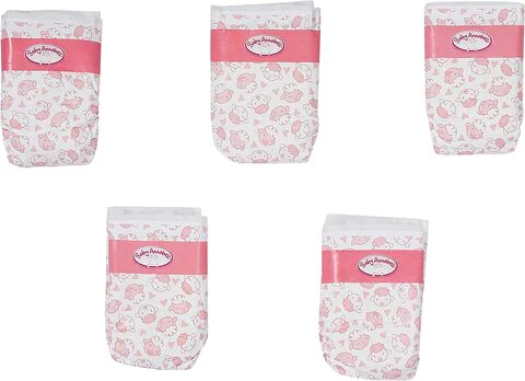 Baby Annabell Nappies, 5 Pack, Multicolor