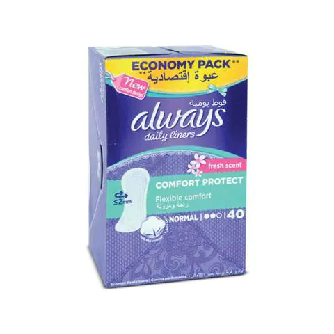 Always Daily Liners Fresh Scent Comfort Protect Normal Pantyliners 40 count