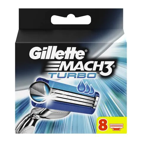 Gillette Mach3 Turbo Men’s Razor Blade Refills 8 count