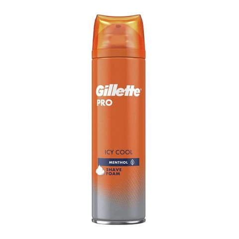 Gillette Pro Icy Cool Menthol Shave Foam Orange 250ml